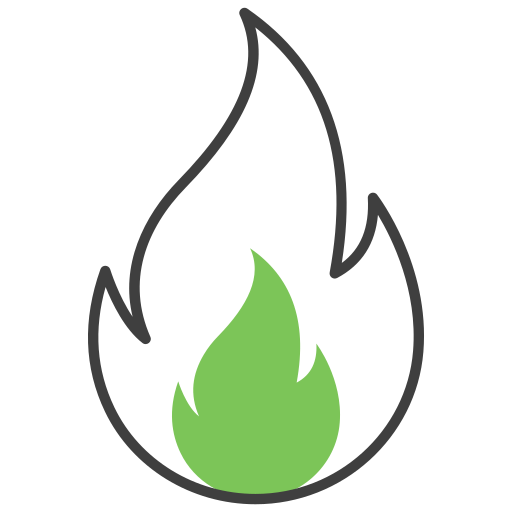 Green flame background